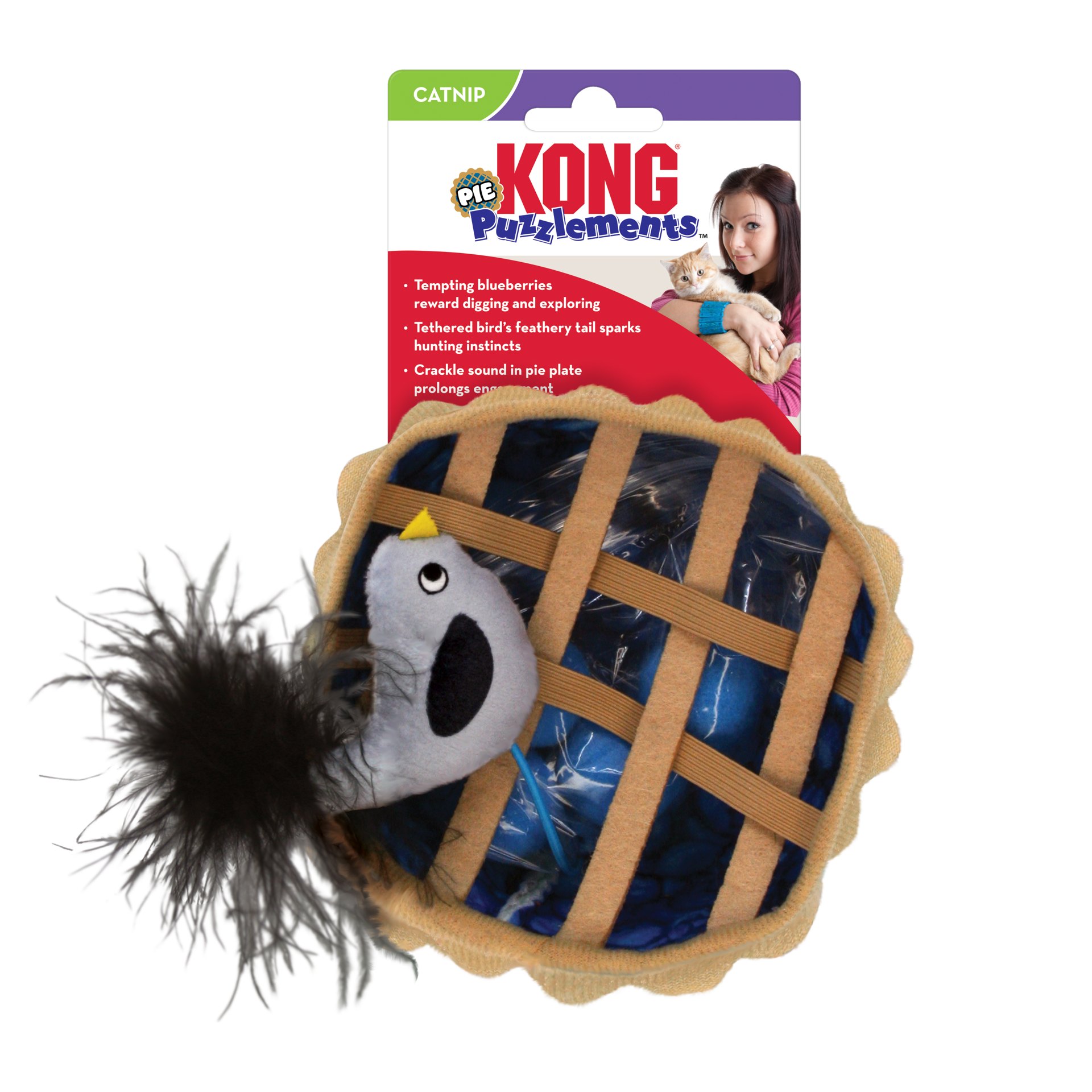 slide 2 of 4, KONG Cat Puzzlements Pie, 1 ct