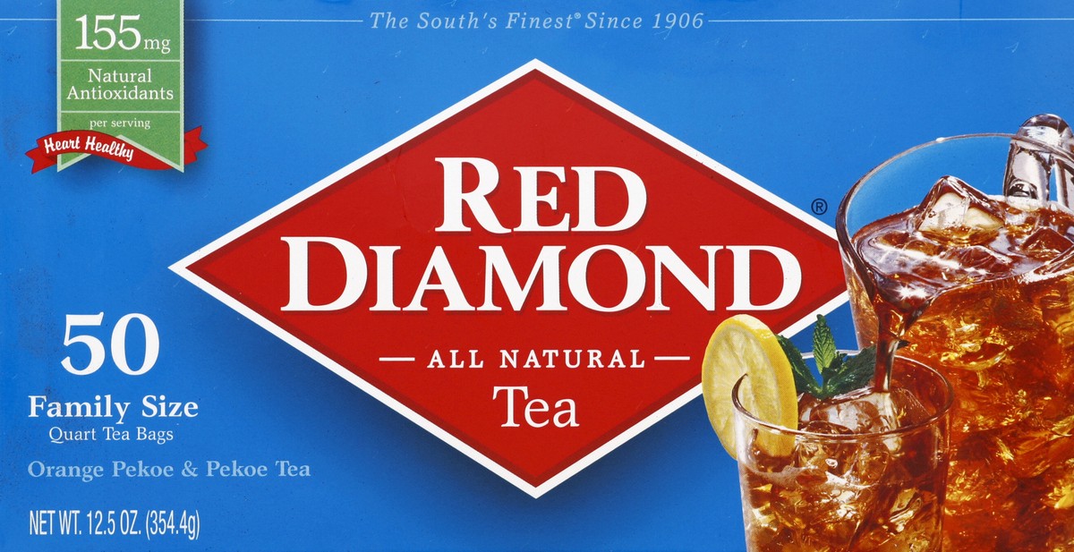 Red Diamond Iced Tea Bags Quart Size 50 ct - Red Diamond