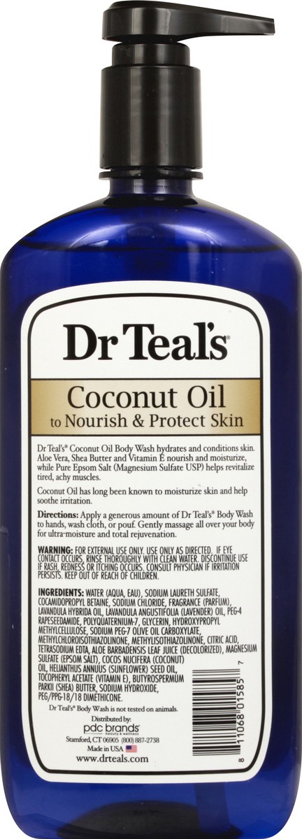 slide 5 of 9, Dr. Teal's Coconut Oil Body Wash 24 oz, 24 oz