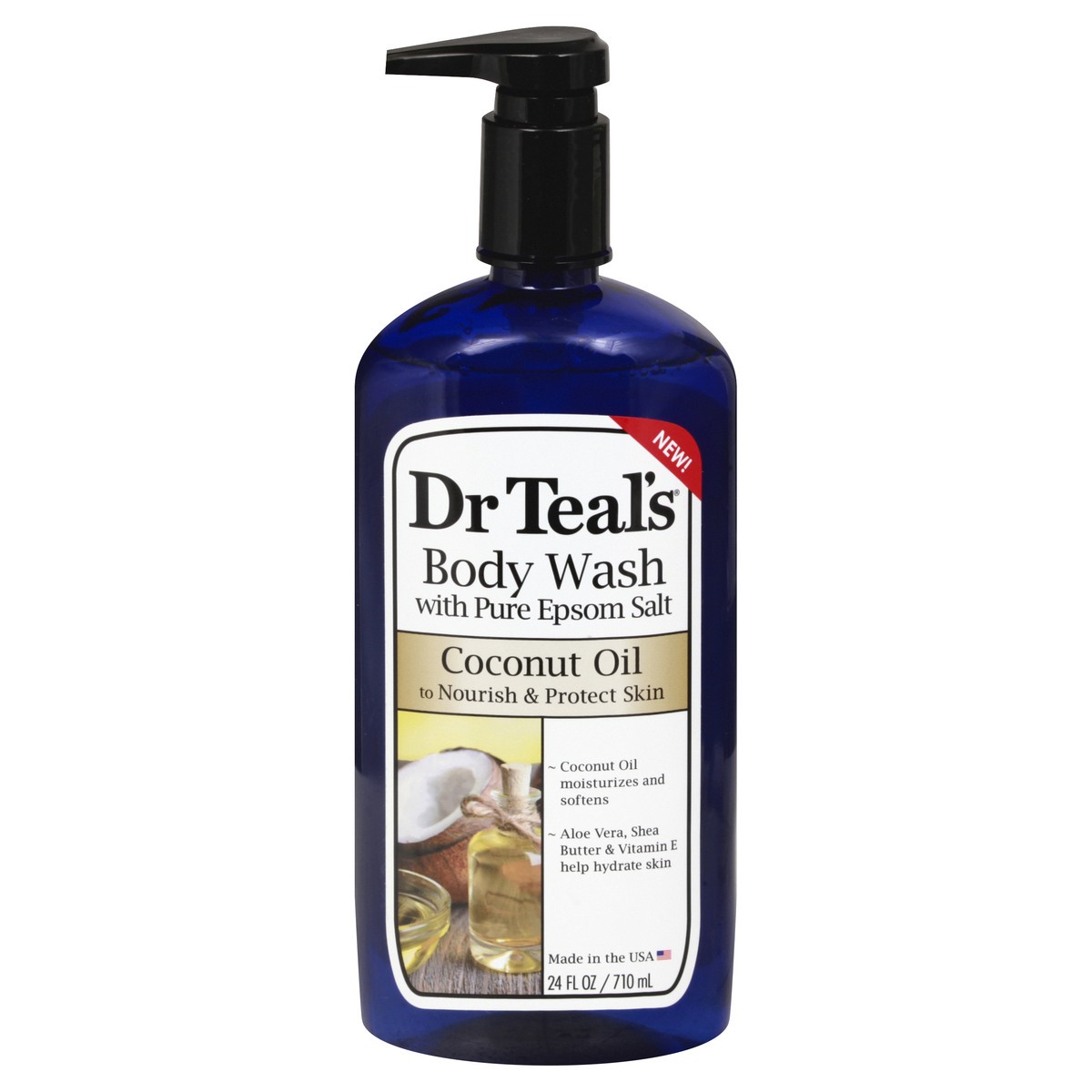 slide 1 of 9, Dr. Teal's Coconut Oil Body Wash 24 oz, 24 oz