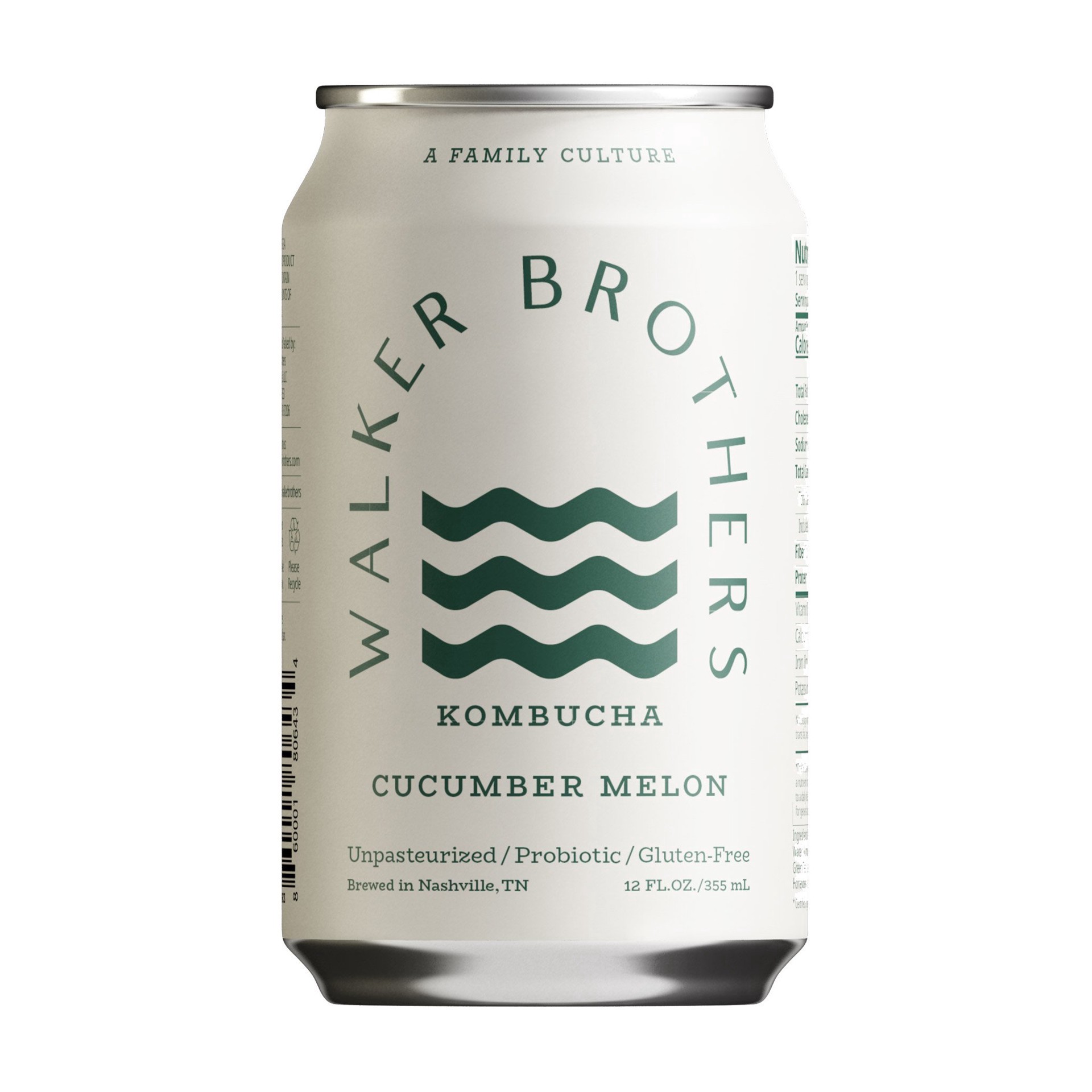 slide 1 of 1, Walker Brothers Kombucha - Cucumber Melon - 12 oz, 12 oz