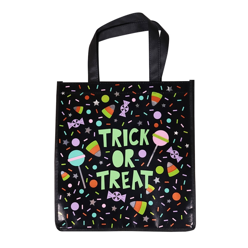 slide 1 of 1, Holiday Home Trick Or Treat Reflective Bag - Black, 1 ct