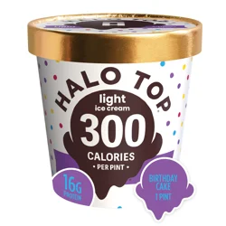 Halo Top Creamery Birthday Cake Light Ice Cream, 16 fl oz