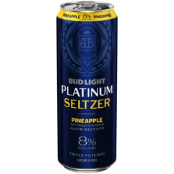 Bud Light Platinum Pineapple Hard Seltzer 25 fl oz