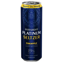 Bud Light Platinum Pineapple Hard Seltzer 25 fl oz