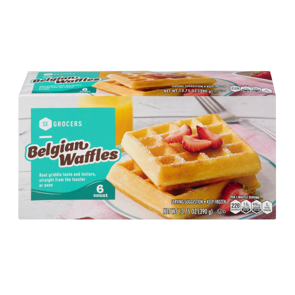 slide 1 of 1, SE Grocers Waffles Belgian - 6 CT, 13.7 oz