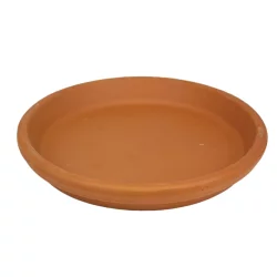 The Joy Of Gardening Clay Saucer - Red