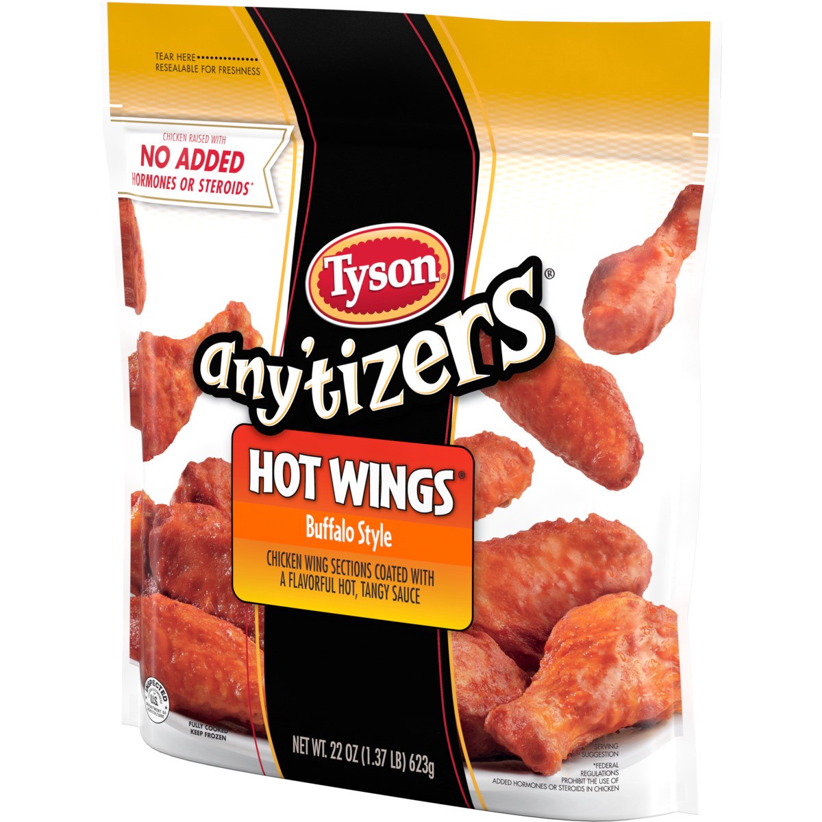 slide 2 of 5, Tyson Any'tizers Bone-In Buffalo Chicken Hot Wings - Frozen - 22oz, 22 oz