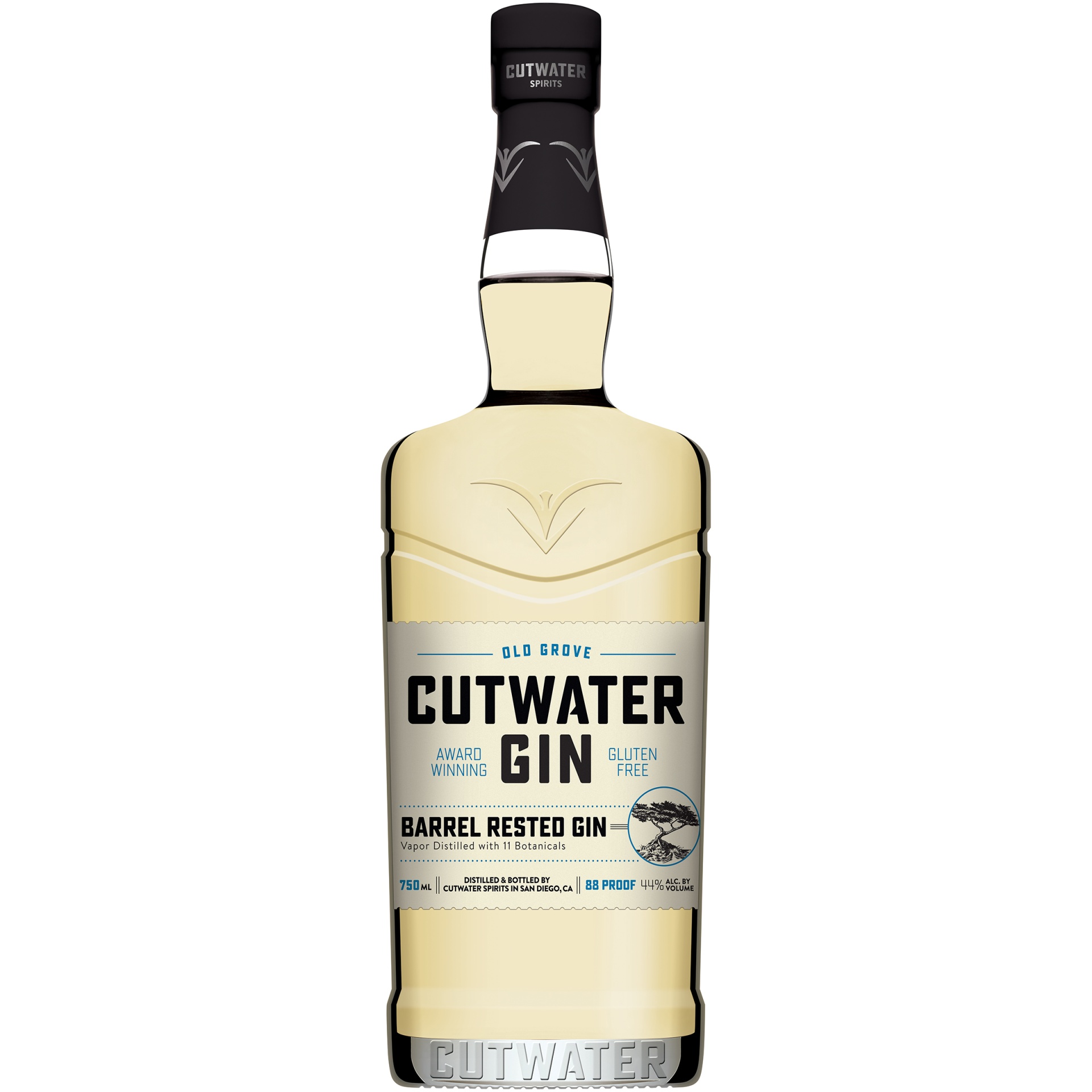 slide 1 of 1, Cutwater Spirits Old Grove Barrel Rested Gin, 44% ABV, 750 ml