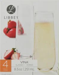 Libbey 8.5 oz Vina Glasses - 4 ct