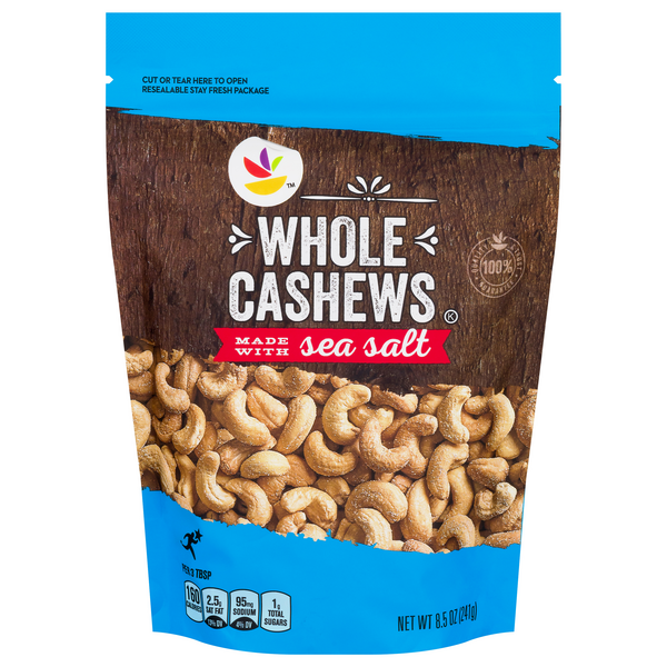 slide 1 of 1, Giant Cashews Whole made with Sea Salt, 8.5 oz