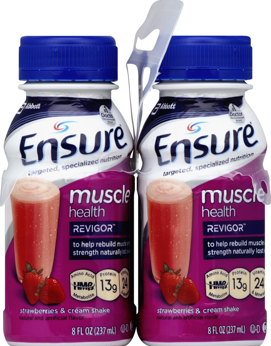 slide 3 of 5, Ensure Muscle Health Strawberries And Cream Nutritional Shake, 4 ct; 8 fl oz