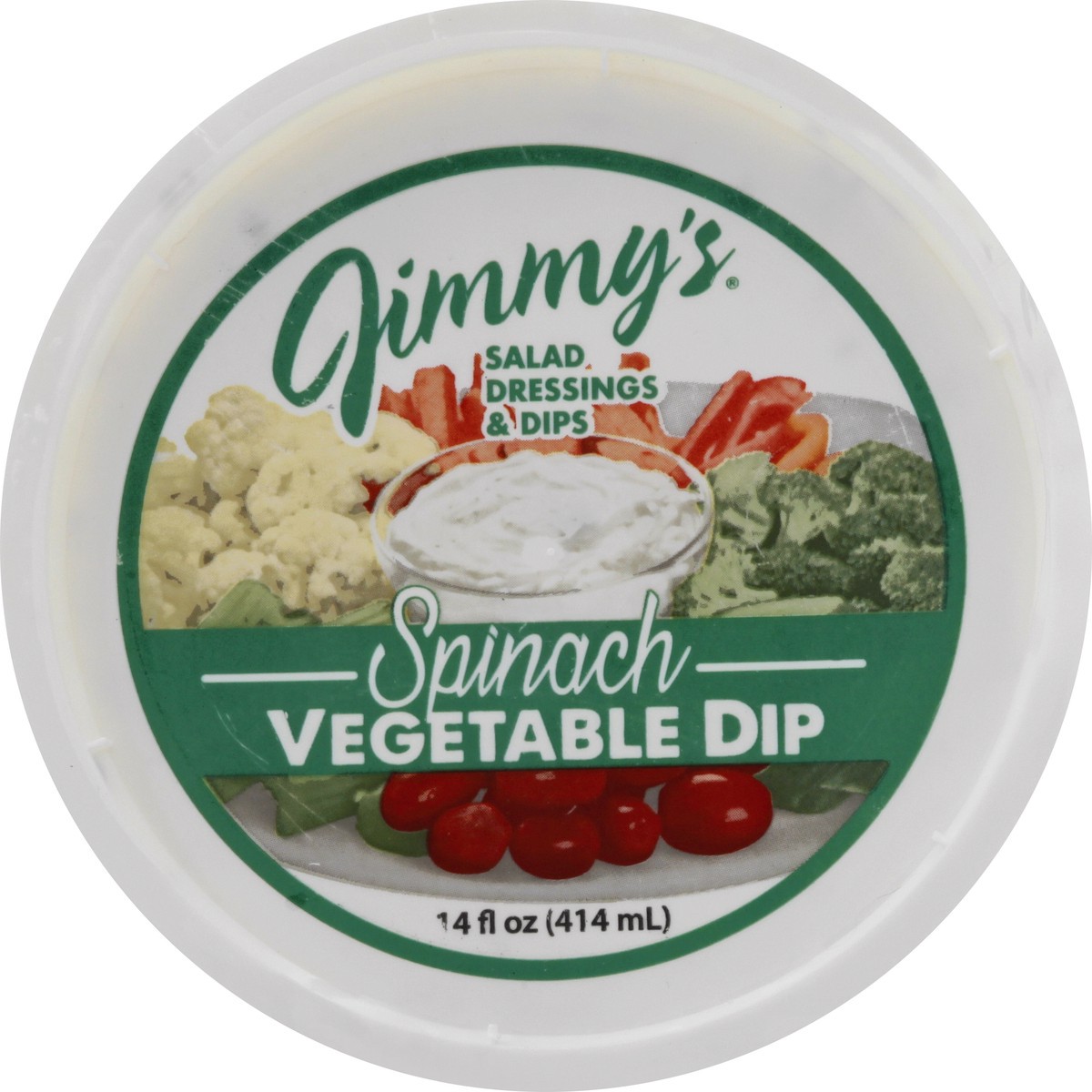 slide 12 of 12, Jimmys Spinach Vegetable Dip 14 oz, 14 fl oz