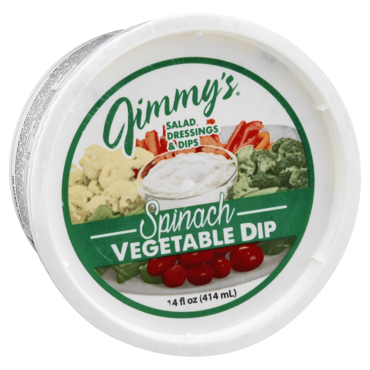 slide 10 of 12, Jimmys Spinach Vegetable Dip 14 oz, 14 fl oz