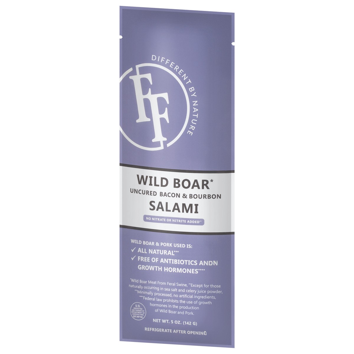 slide 3 of 4, Fossilfarm Fossil Farms Wild Boar, Uncured Bacon & Bourbon Salami, 5 oz