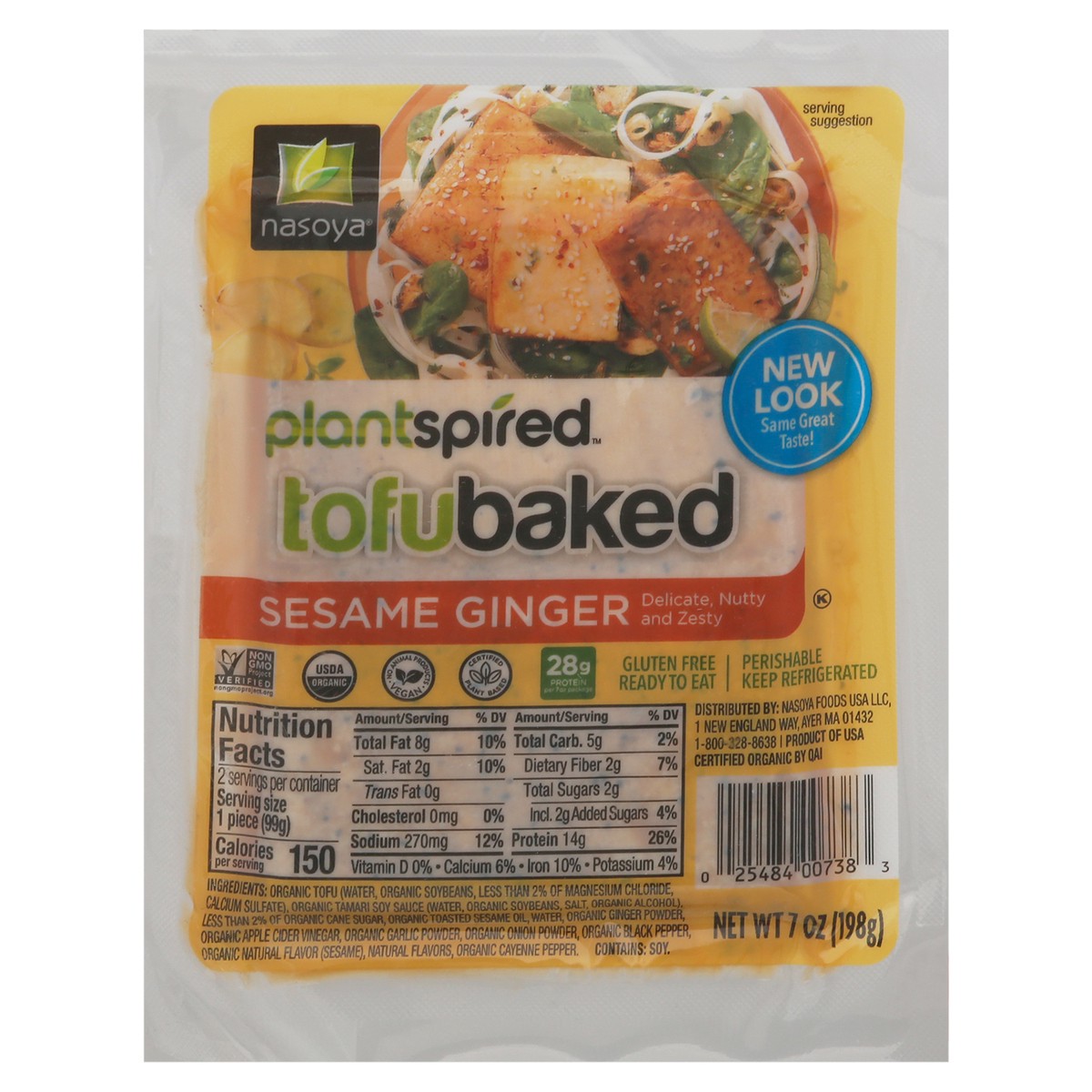 slide 1 of 11, Nasoya Baked Tofu - Sesame Ginger, 1 ct