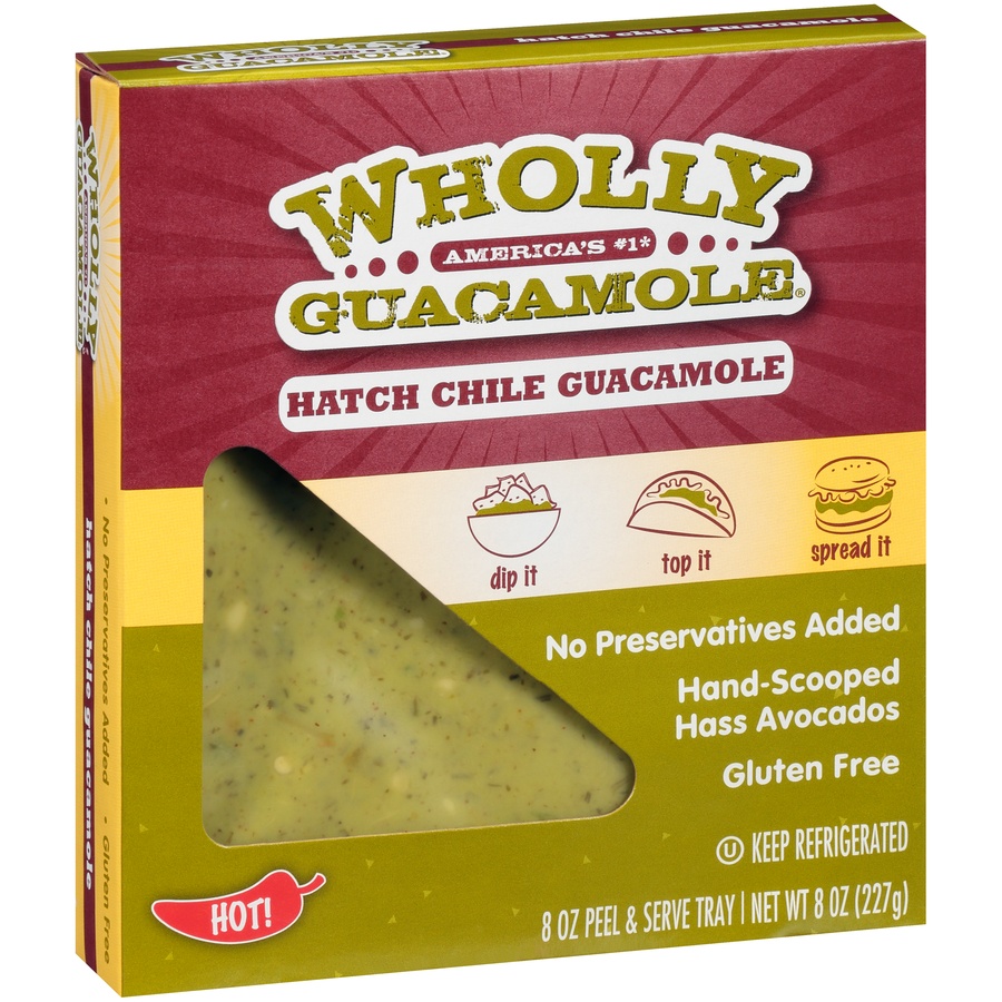 slide 2 of 8, Wholly Guacamole Hatch Chile Medium, 8 oz