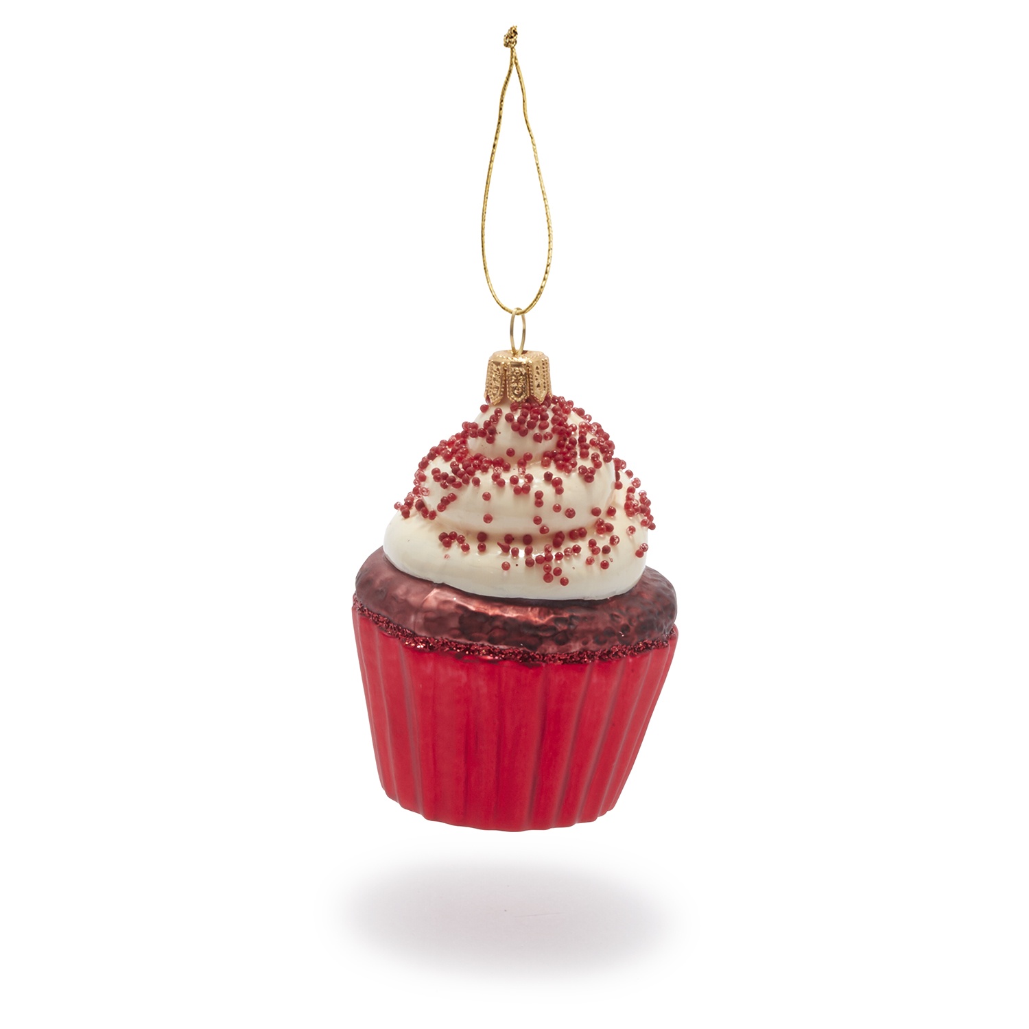 slide 1 of 1, Sur La Table Red Velvet Cupcake Glass Ornament, 1 ct