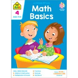 School Zone Math Basics Workbook, Grade 4