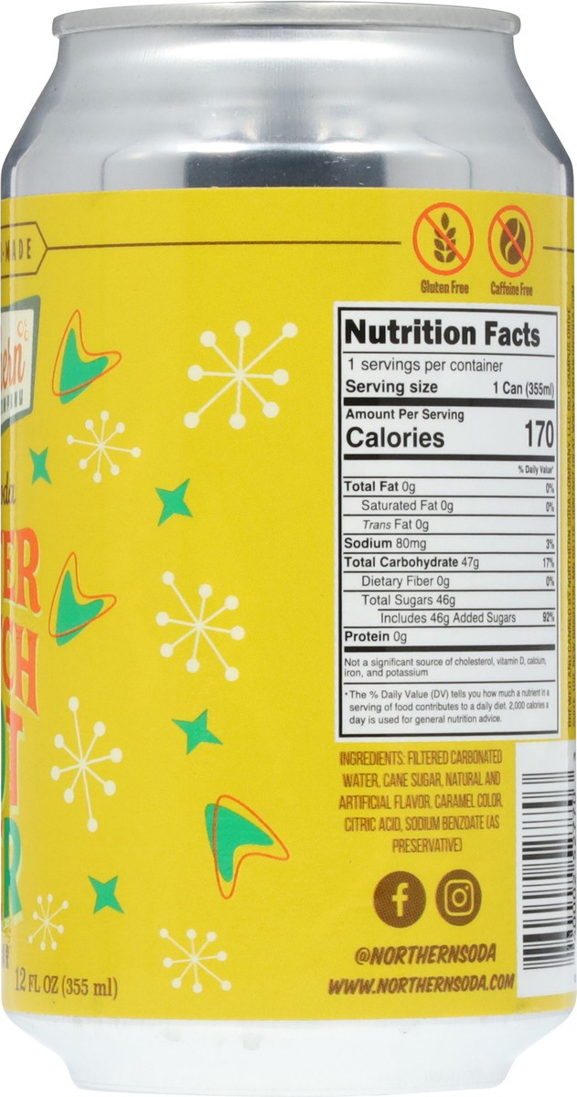 slide 2 of 13, Northern Soda Company Cane Sugar Butter Scotch Root Beer Craft Soda 12 fl oz, 