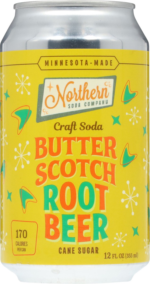 slide 13 of 13, Northern Soda Company Cane Sugar Butter Scotch Root Beer Craft Soda 12 fl oz, 
