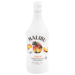 Malibu Caribbean Peach Flavor Rum 1.75 l