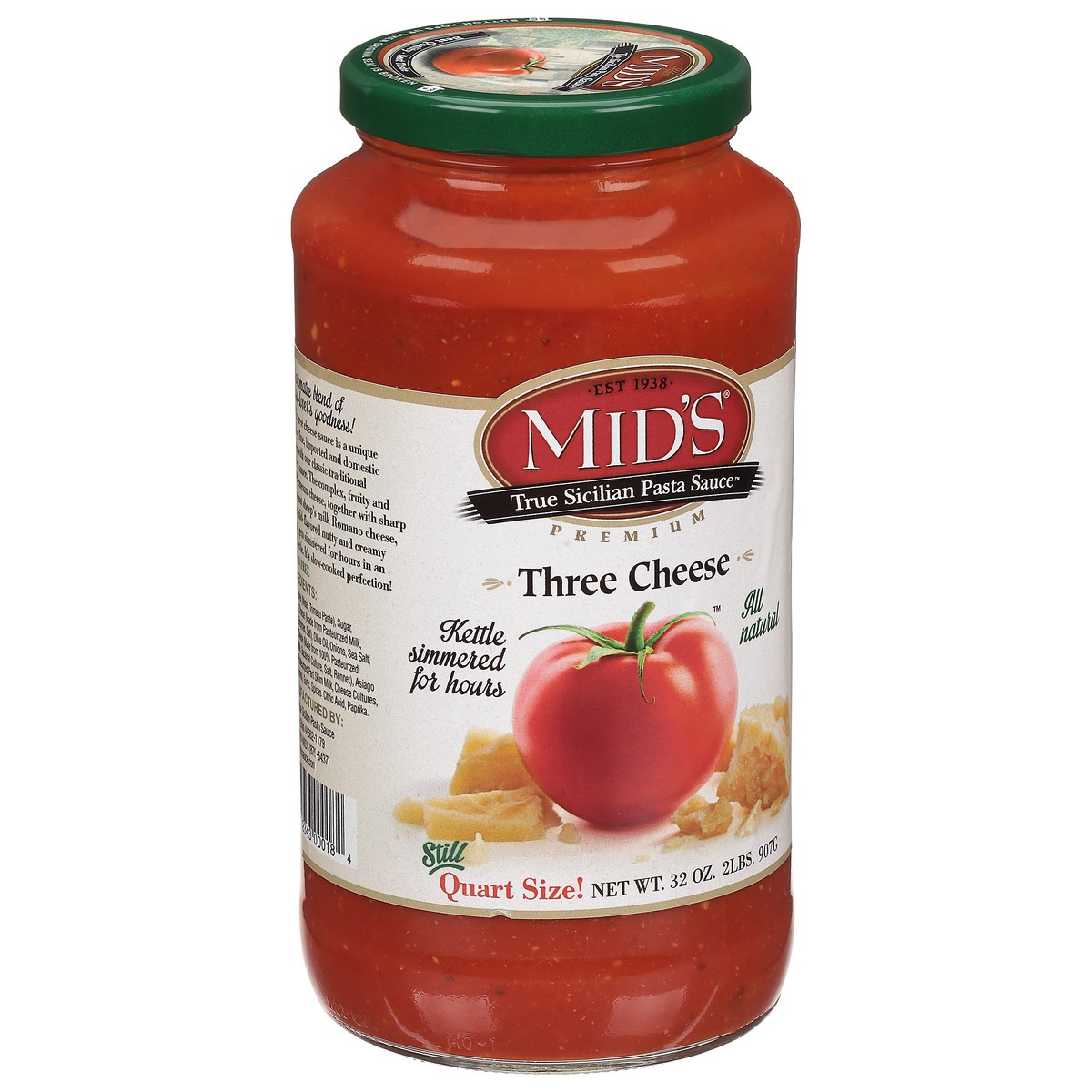 slide 4 of 13, Mid's All Natural Premium Three Cheese Pasta Sauce 1 32 oz, 32 oz