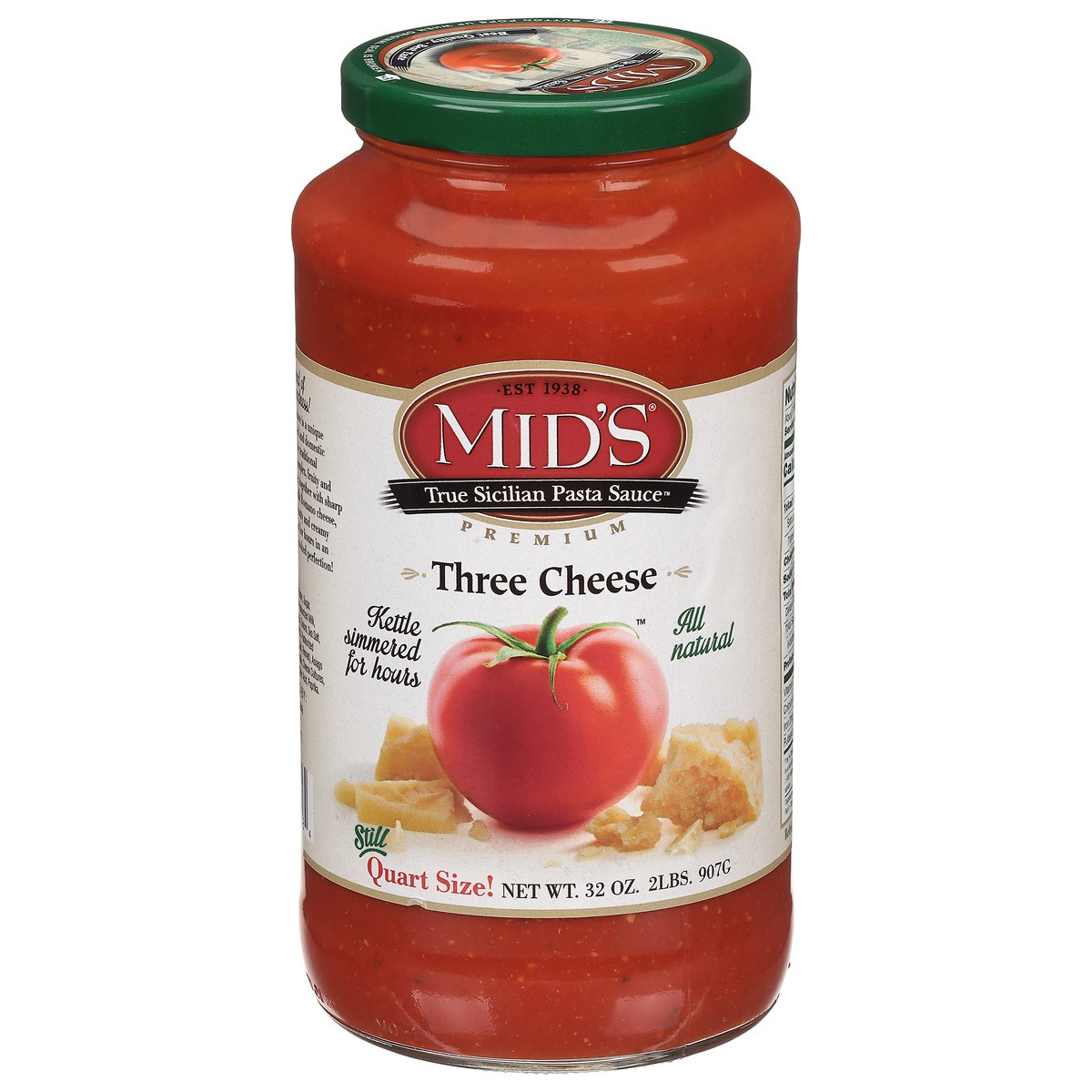 slide 1 of 13, Mid's All Natural Premium Three Cheese Pasta Sauce 1 32 oz, 32 oz