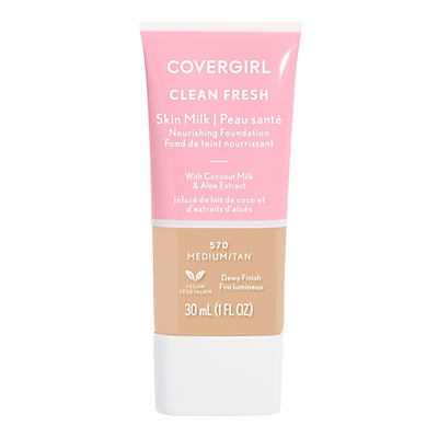 slide 1 of 1, Covergirl Clean Fresh Skin Milk Liquid Foundation 570 Medium/Tan, 1 oz