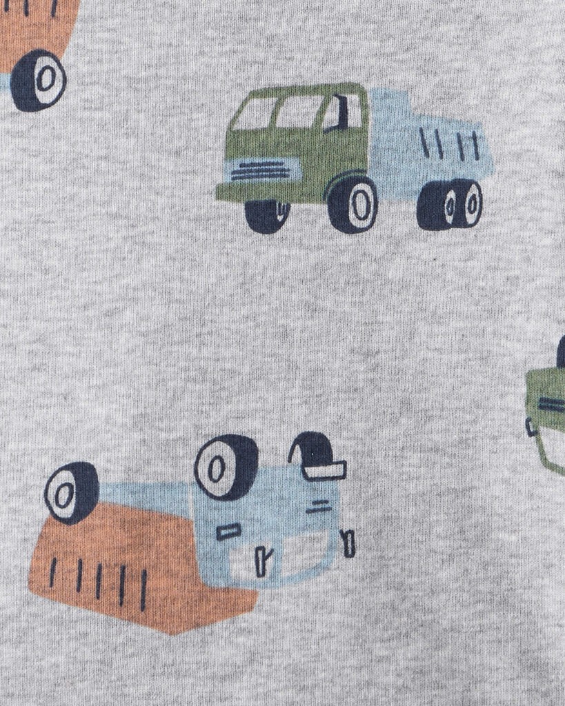 slide 5 of 5, Carter's Carters Baby Boy 4-Pack Construction Print Long-Sleeve Multipack Bodysuits - White/Navy Blue Multi 3M, 1 ct