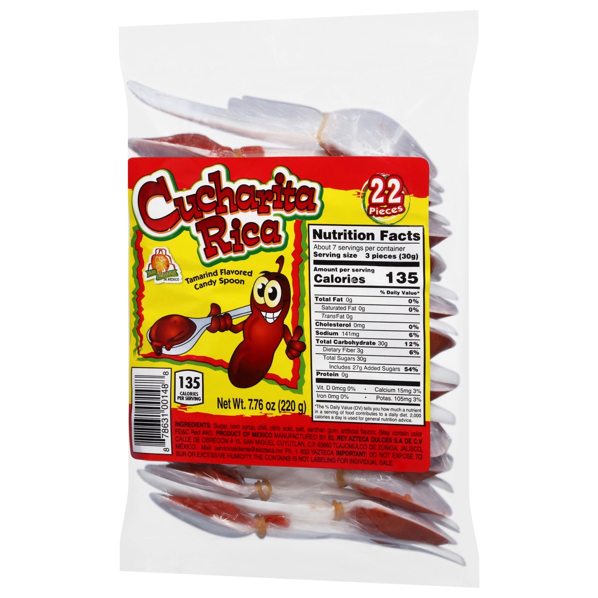 slide 2 of 4, Cucharita Rica Tamarind Flavored Candy Spoon 22 Each, 22 ct