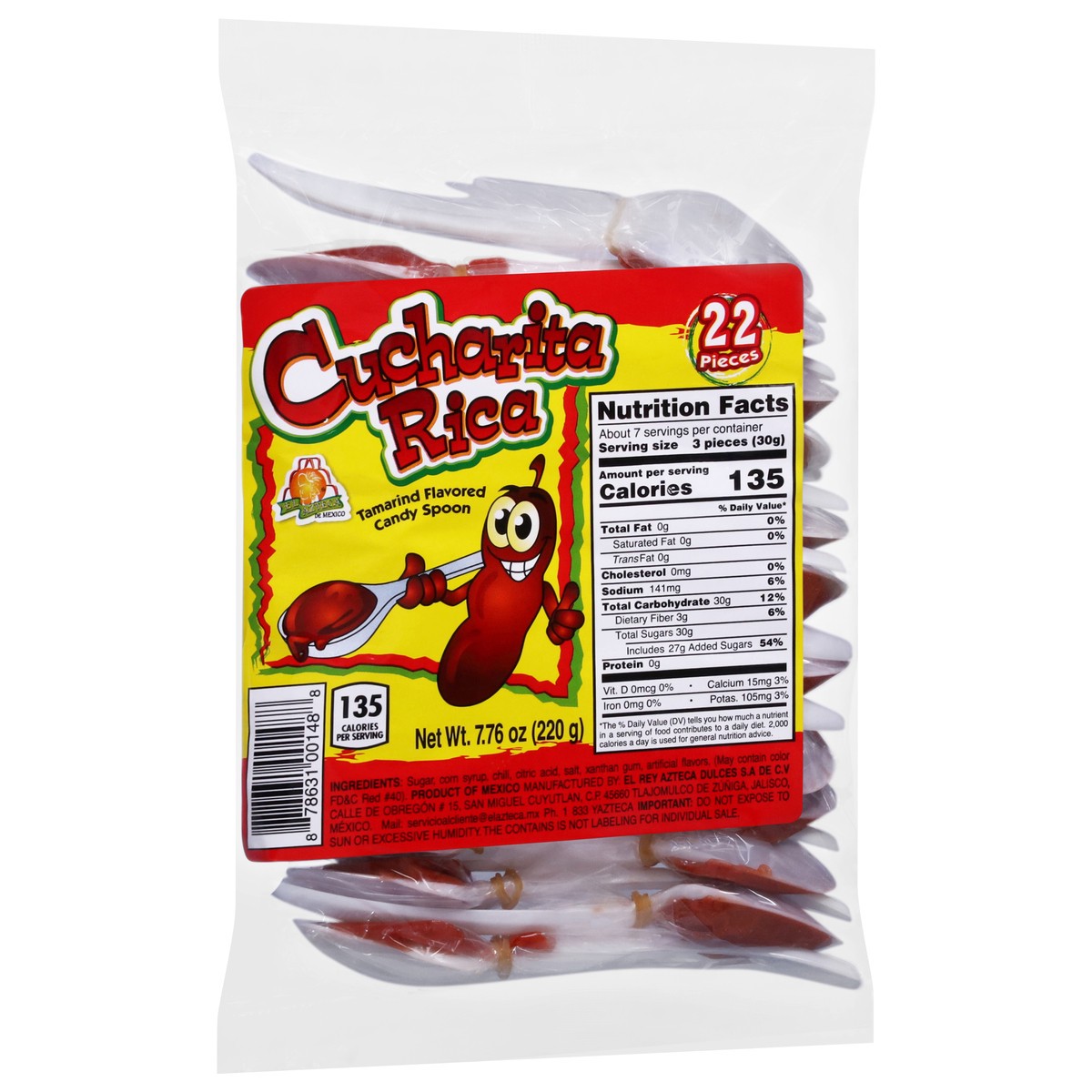 slide 4 of 4, Cucharita Rica Tamarind Flavored Candy Spoon 22 Each, 22 ct