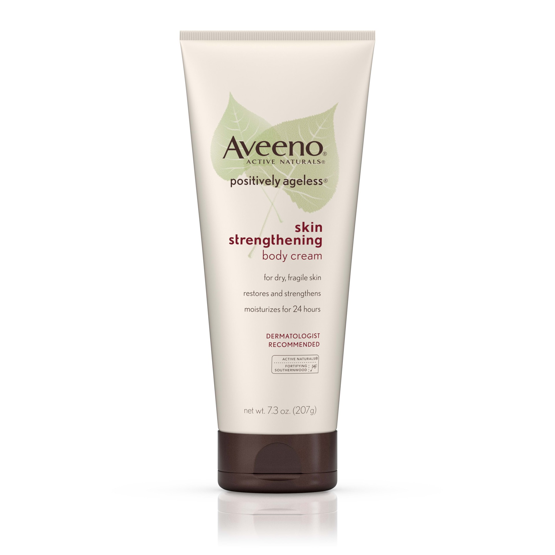 slide 2 of 5, AVEENO POSITIVELY AGELESS Skin Strengthening Body Cream, 7.3 Oz, 7.3 oz