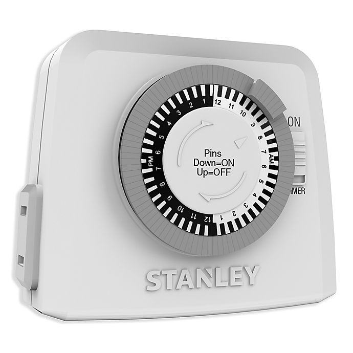slide 1 of 1, STANLEY Mechanical Indoor Timer - White, 1 ct
