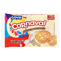 Goya Carnaval Coconut Sandwich Cookies - 12 - 4 cookie packs