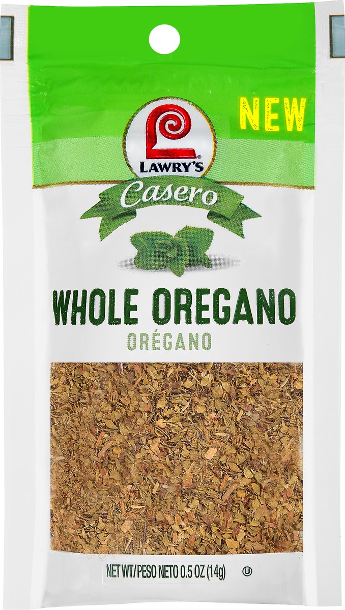 slide 4 of 6, Lawry's Casero Whole Oregano, 0.5 oz