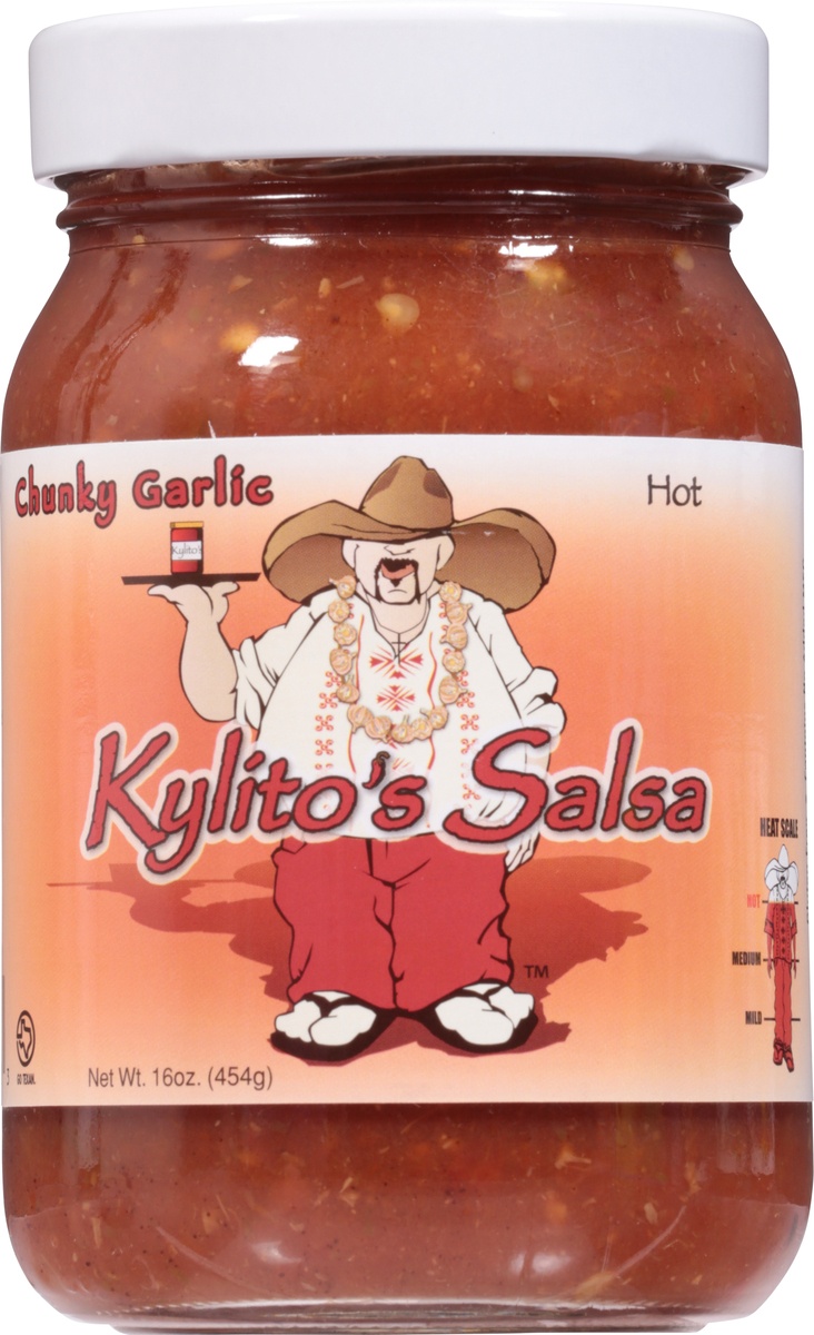 slide 9 of 11, Kylito's Chunky Garlic Hot Salsa, 16 oz