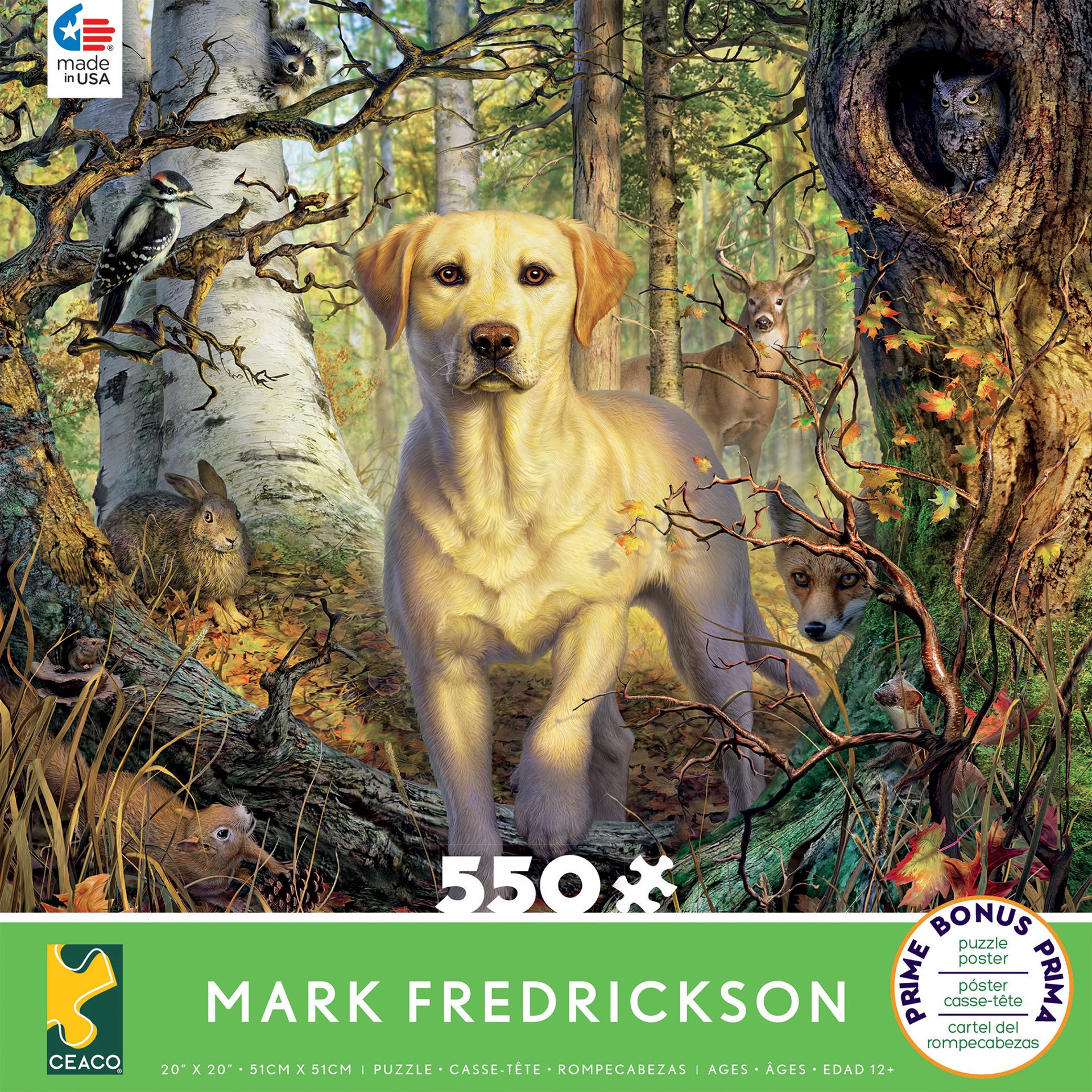 slide 12 of 19, Ceaco Assorted Animals 550-Piece Jigsaw Puzzle, 550 ct