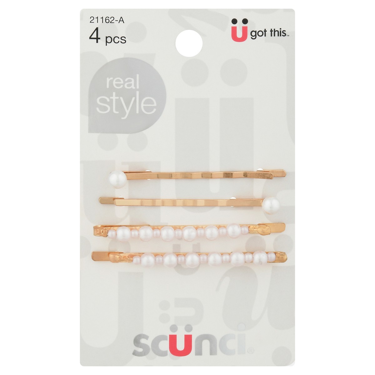 slide 1 of 9, scünci U Got This Real Style Bobby Pins 4 ea, 4 ct