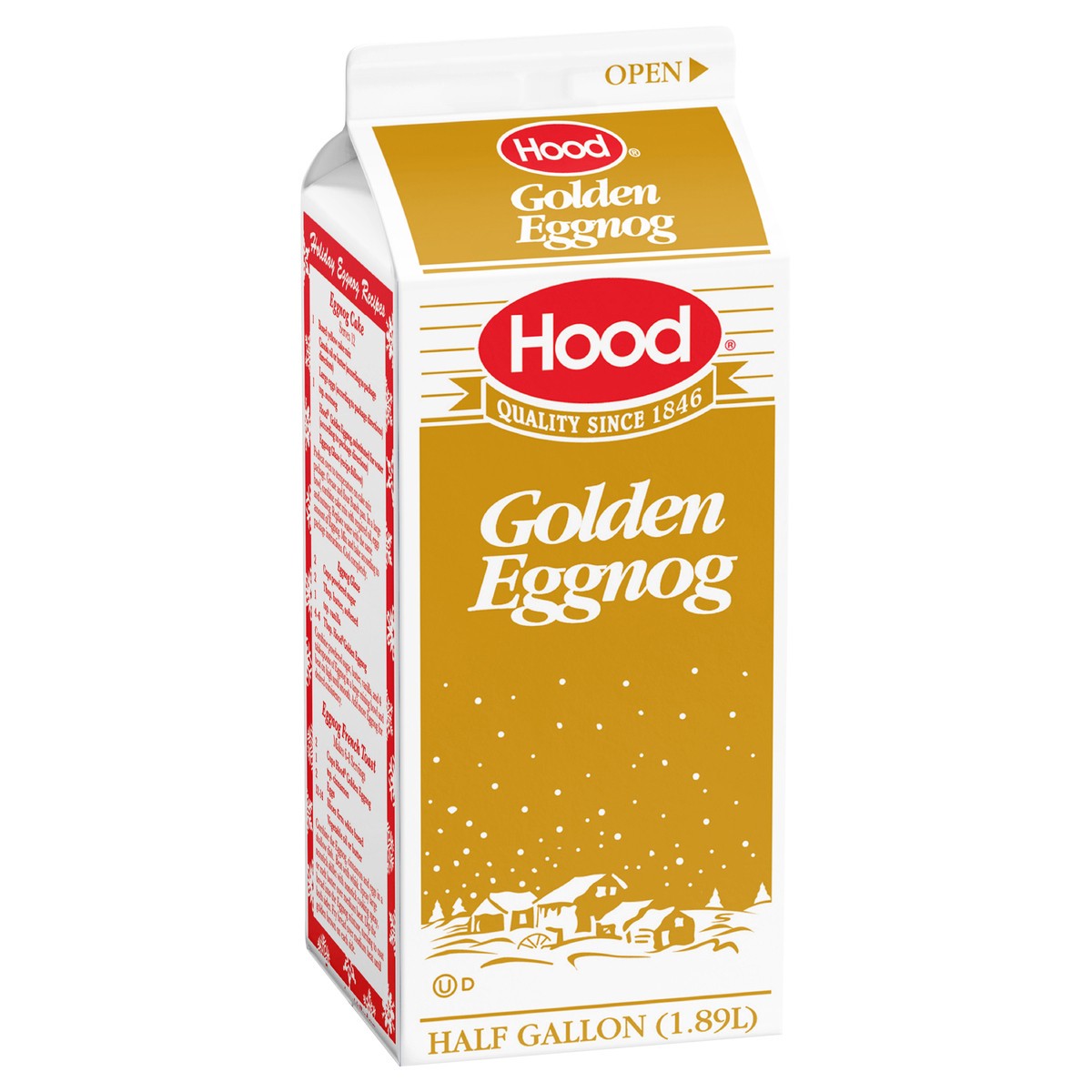 slide 4 of 9, Hood Golden Eggnog, 64 oz, 1/2 gal