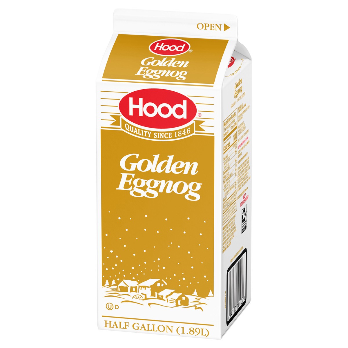 slide 3 of 9, Hood Golden Eggnog, 64 oz, 1/2 gal