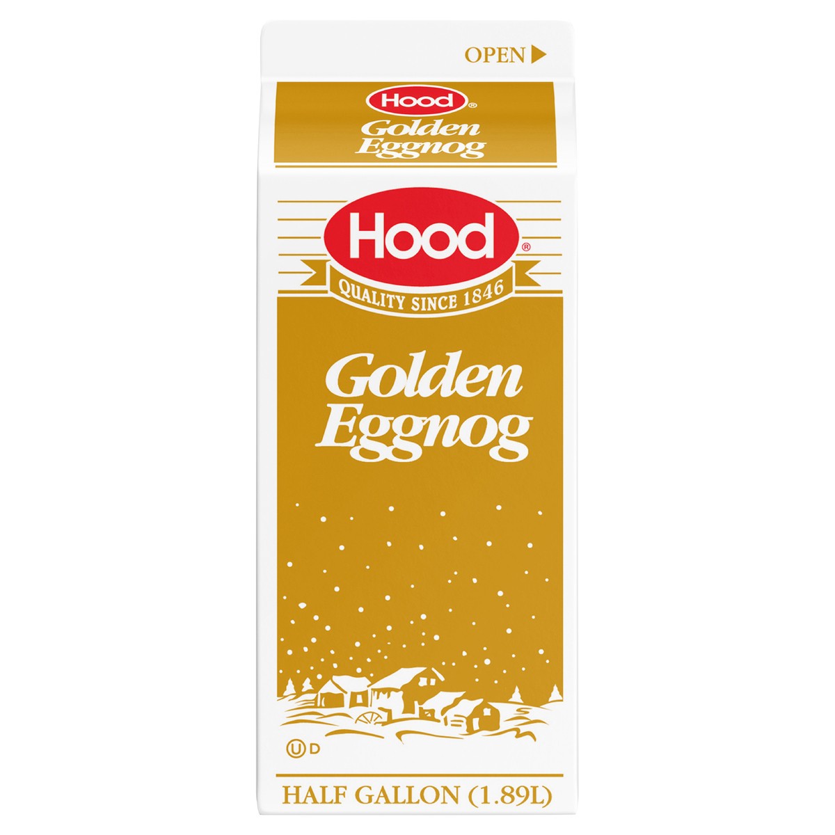 slide 1 of 9, Hood Golden Eggnog, 64 oz, 1/2 gal