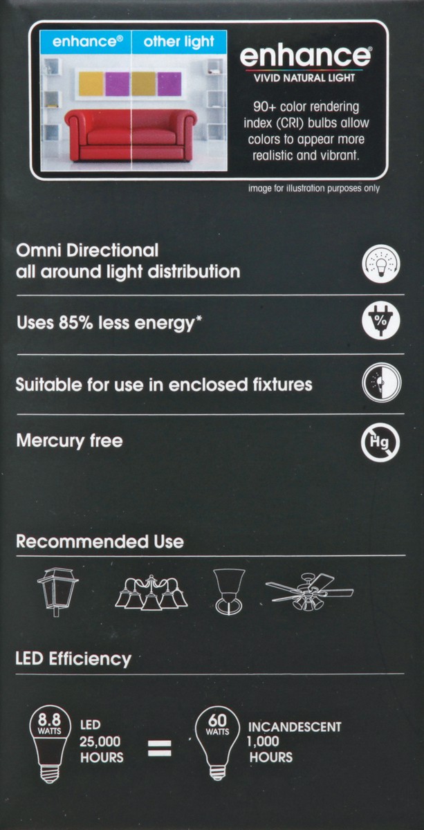 slide 5 of 11, Feit Electric Enhance LED 8.8 Watts Daylight Light Bulbs 2 ea, 2 ct