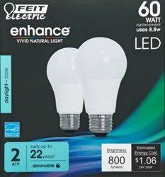 Feit Electric Enhance LED 8.8 Watts Daylight Light Bulbs - 2 ea