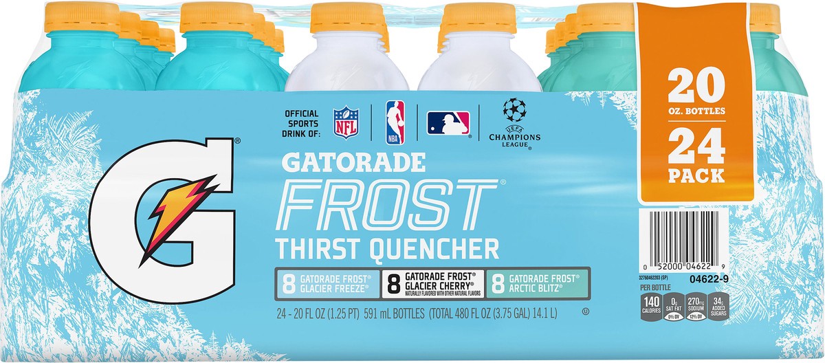 slide 3 of 3, Gatorade Frost Thirst Quencher Variety 20 Fl Oz 24 Count, 24 ct; 20 oz