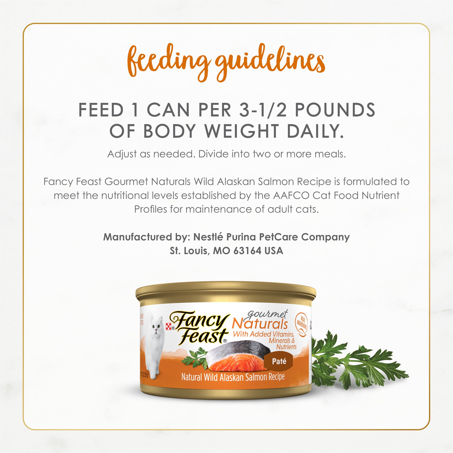 slide 4 of 6, Fancy Feast Gourmet Naturals Wild Alaskan Salmon Recipe Pate Adult Wet Cat Food, 3 oz