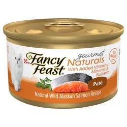 Purina Fancy Feast Grain Free Wet Cat Food Pate Gourmet Naturals Wild Alaskan Salmon Recipe