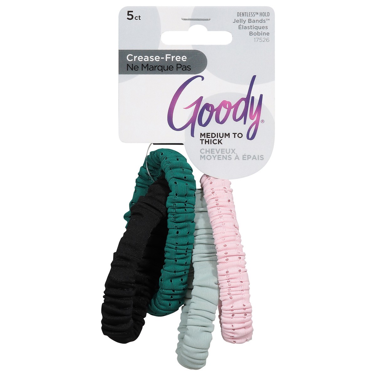 slide 2 of 13, Goody Crease-Free Medium to Thick Scrunchies 5 ea, 5 ct