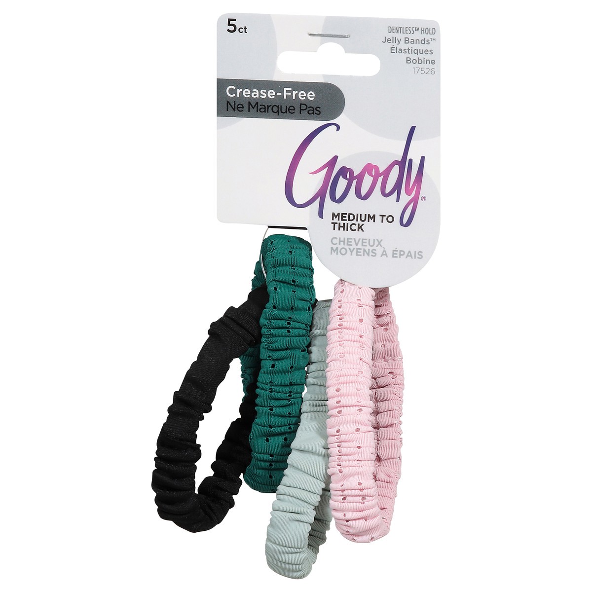 slide 4 of 13, Goody Crease-Free Medium to Thick Scrunchies 5 ea, 5 ct