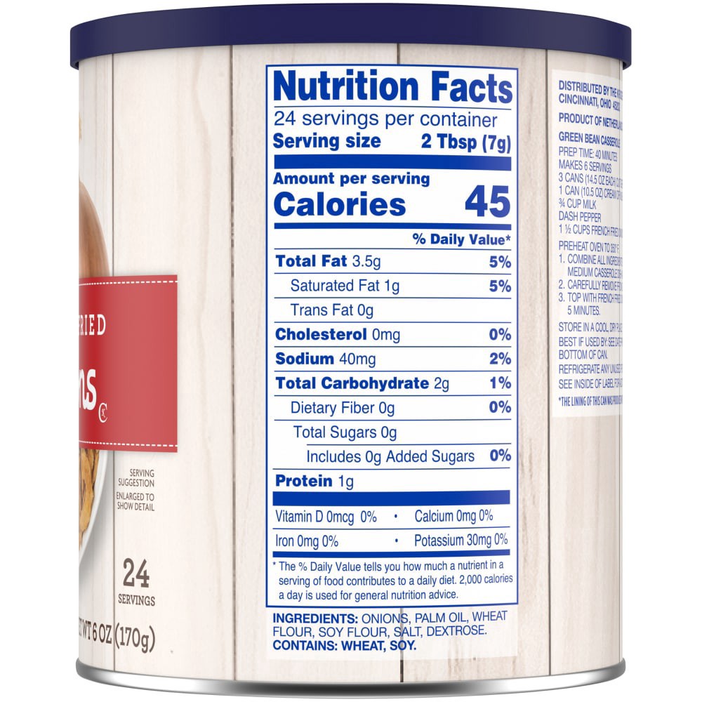 slide 3 of 3, Kroger French Fried Onions, 6 oz